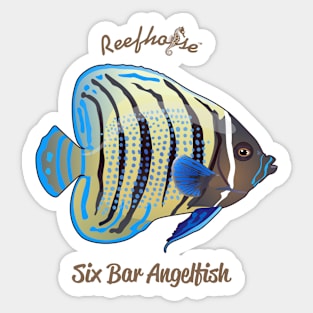 Six Bar Angelfish Sticker